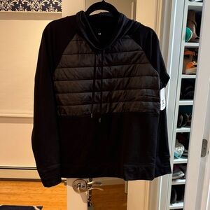NWT Black Quilted Sweatshirt
